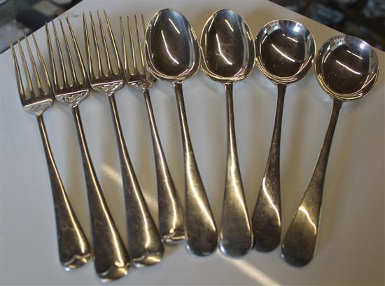 8 pieces silver cutlery